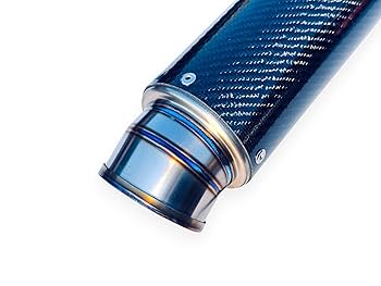 Amazon | 汎用! 60.5MM チタン カーボン TI CARBON サイレンサー